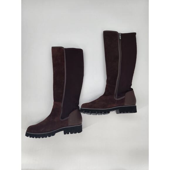 Donald Pliner Erwincs Leather Knee High Brown Boots Size 5.5 - Picture 12 of 14